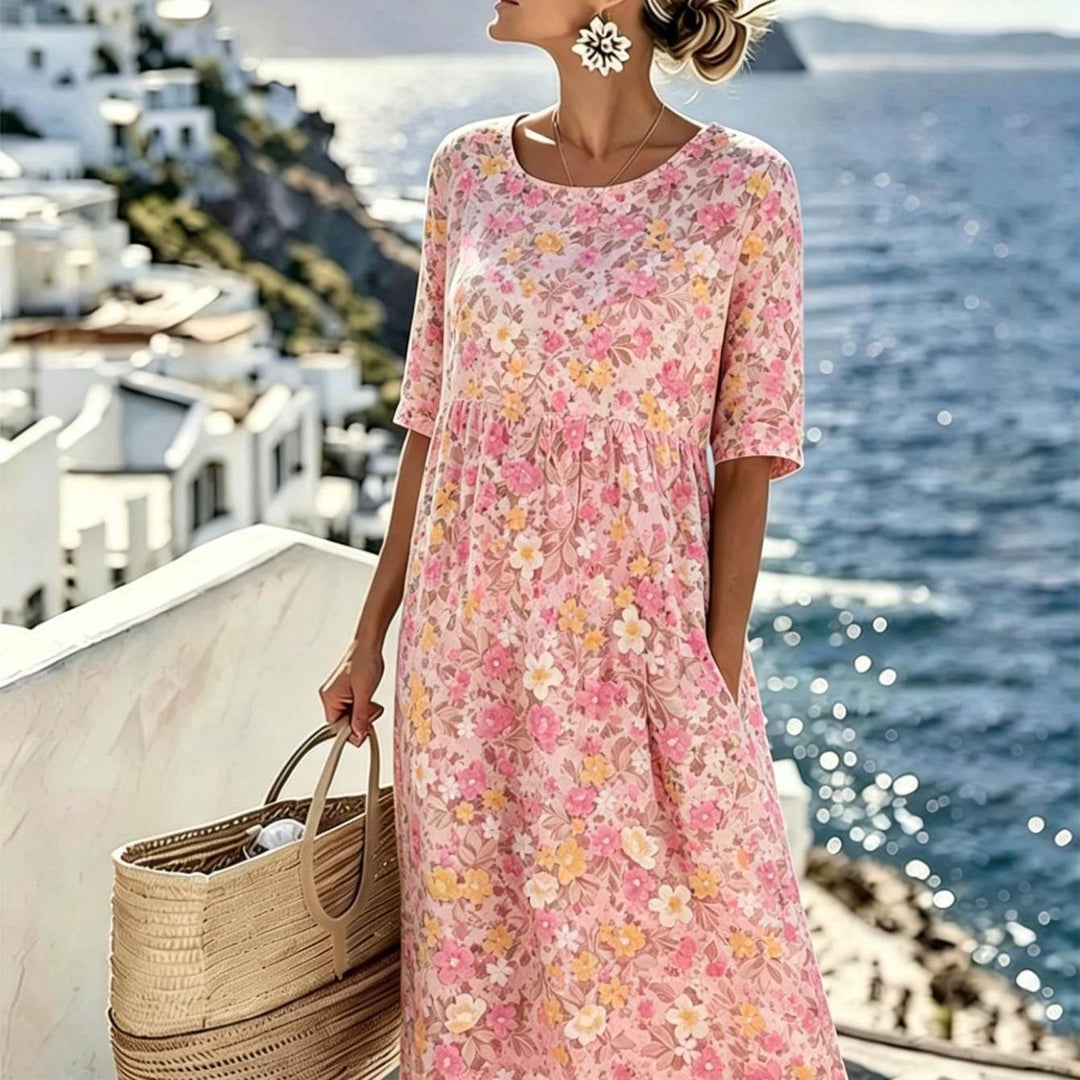 Greta - Elegantes Geblümtes Sommerkleid