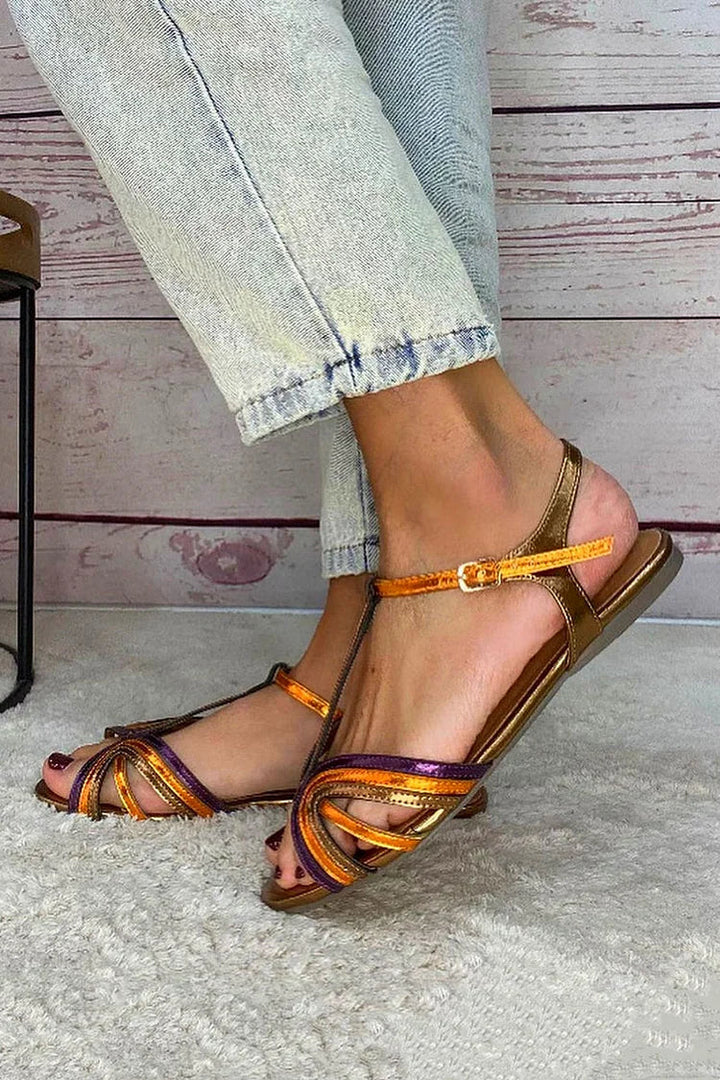 Katharina – Mediterrane Farb-Sandalen