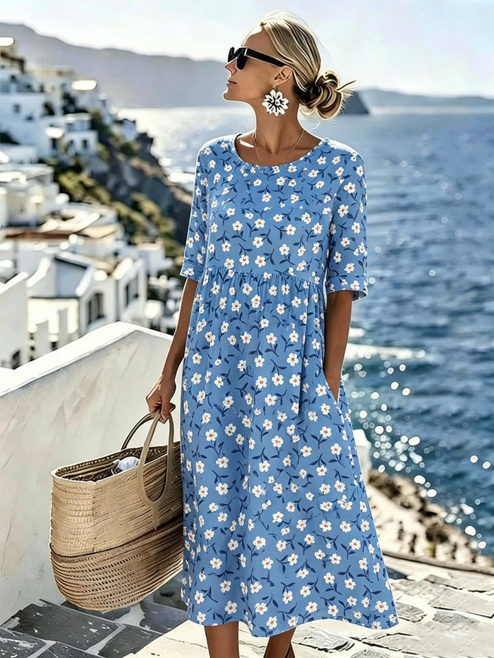 Lilli - Elegantes Geblümtes Sommerkleid