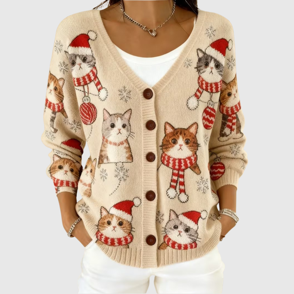 Séverine - Legere Knopf-Strickjacke