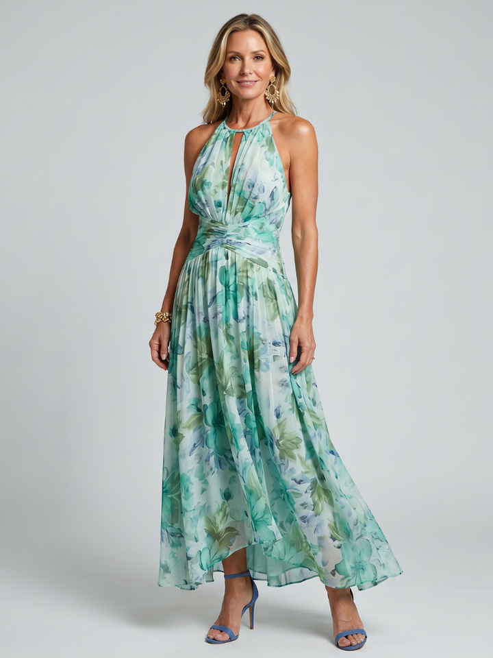 Portia - Plissiertes Neckholderkleid