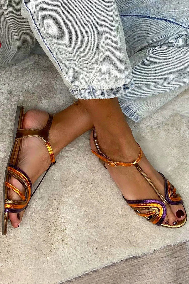 Katharina – Mediterrane Farb-Sandalen