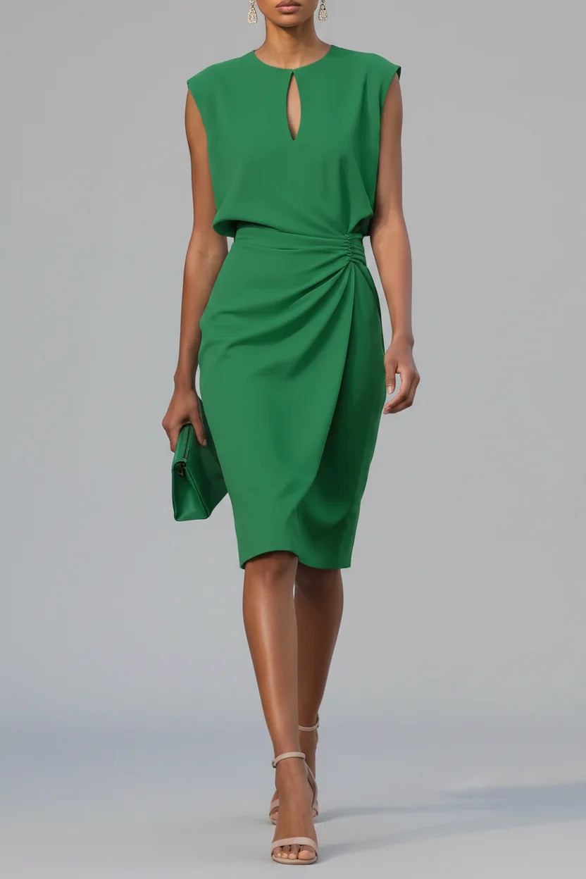 Elvira - Drapiertes Midikleid