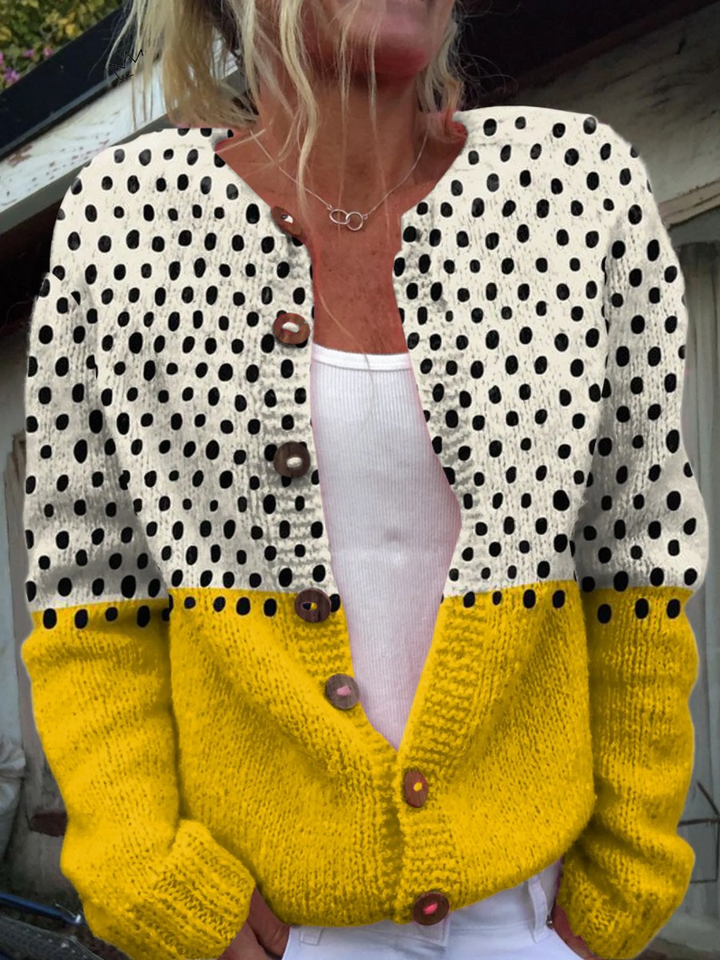 Liesel - Zweifarbige Strickjacke