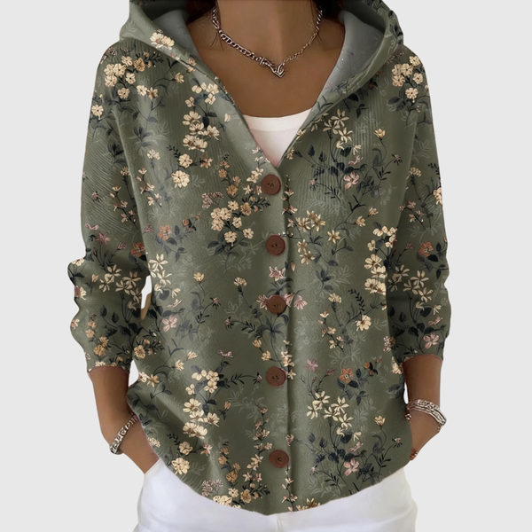 Rosine - Klassische Kapuzen-Strickjacke