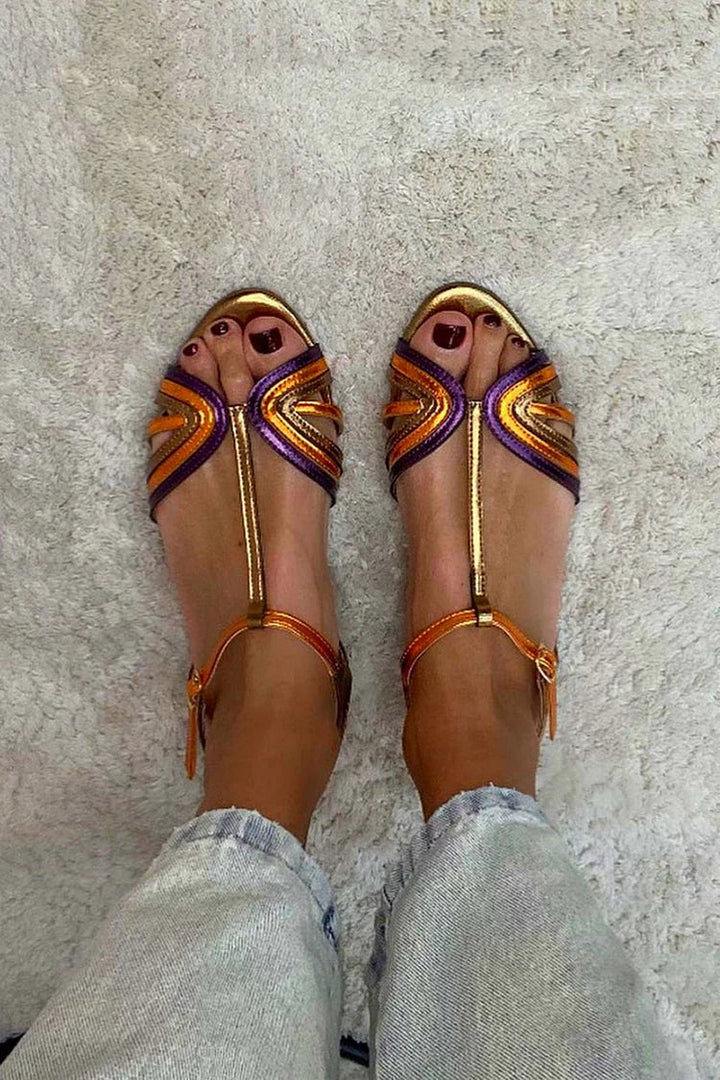 Katharina – Mediterrane Farb-Sandalen