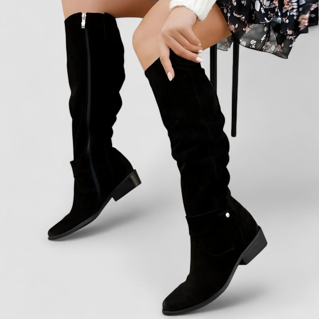 Adeliza | Slouch-Reitstiefel, kniehoch