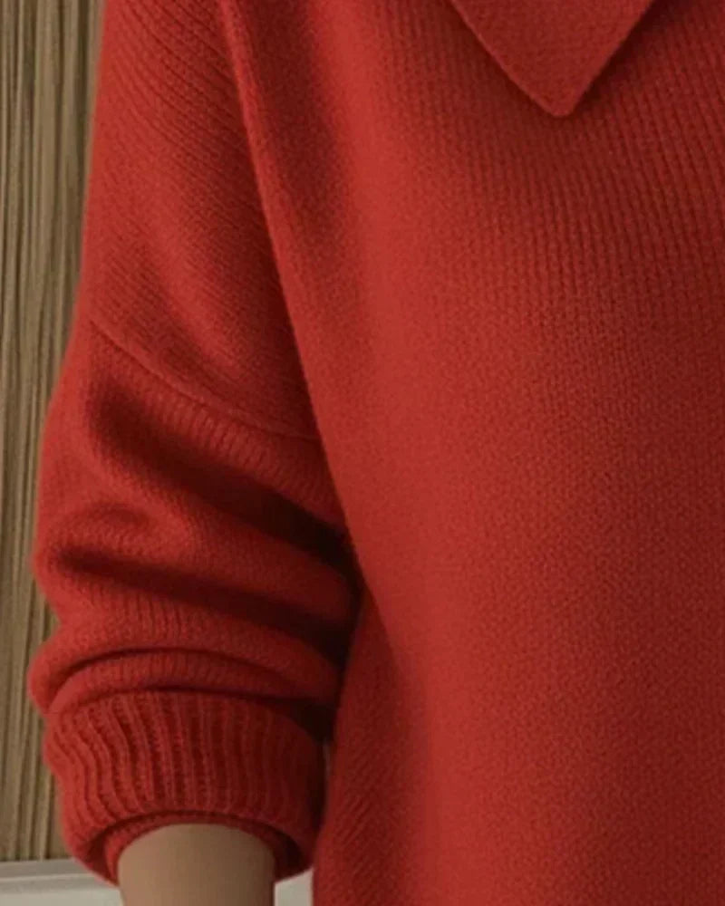 Constance - Weiche Hemdkragen-Strickjacke