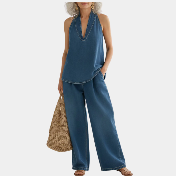 Ivy | Ensemble Gemellare Denim Effet Vintage Lavé Doux