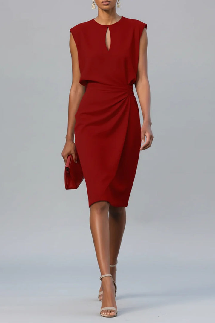 Elvira - Drapiertes Midikleid