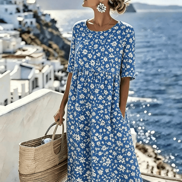 Greta - Elegantes Geblümtes Sommerkleid