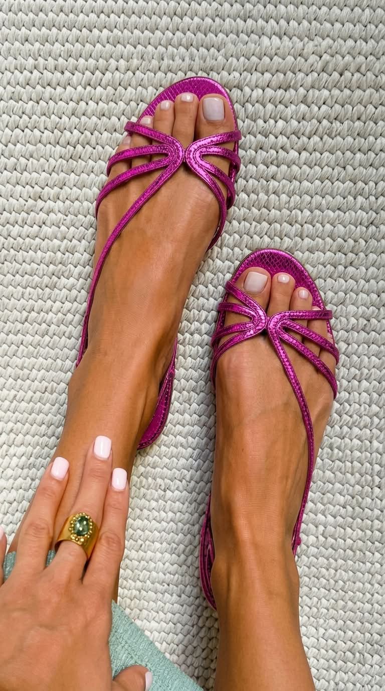 Emilia – Goldene Sommer-Eleganz-Sandalen