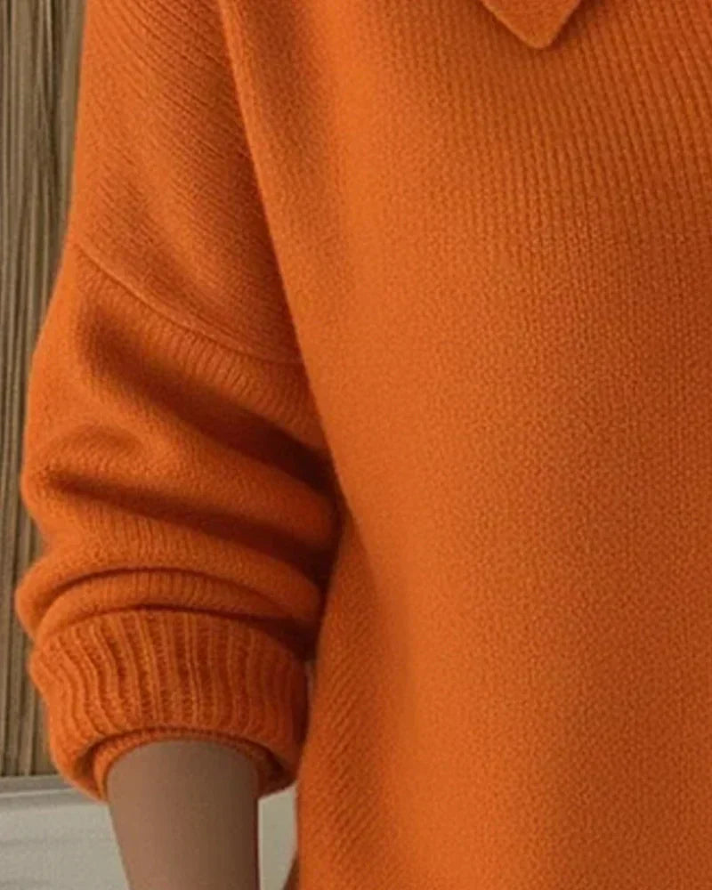 Constance - Weiche Hemdkragen-Strickjacke