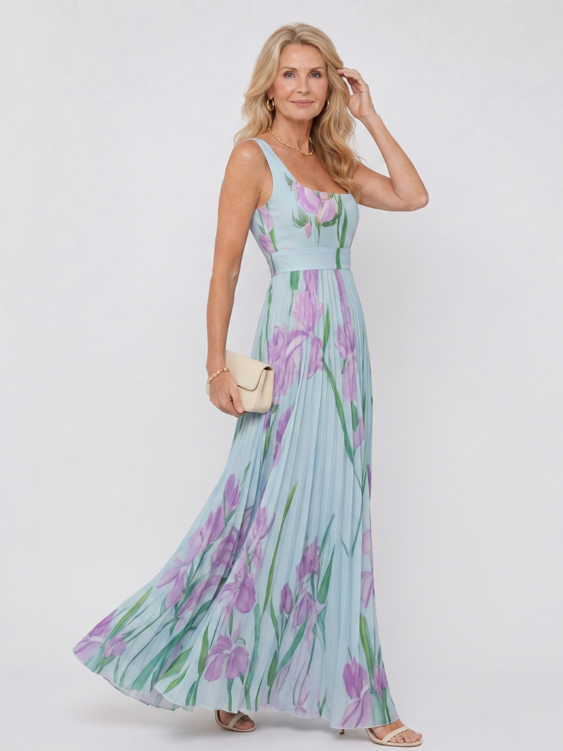 Camille - Midikleid mit eckigem Ausschnitt