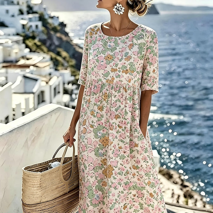 Lilli - Elegantes Geblümtes Sommerkleid
