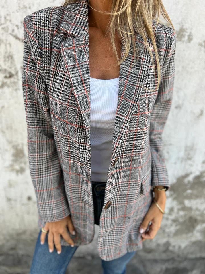 Milly - Karierter Strukturierter Blazer