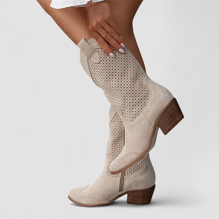 Quinn | Perforierte Westernstiefel