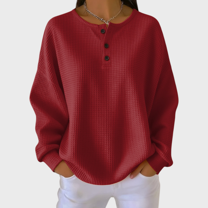 Iris | Pullover aus Waffelstrick