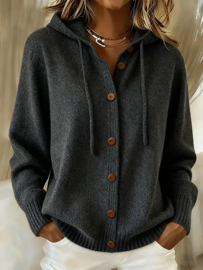 Victoire - Legere Kapuzen-Strickjacke