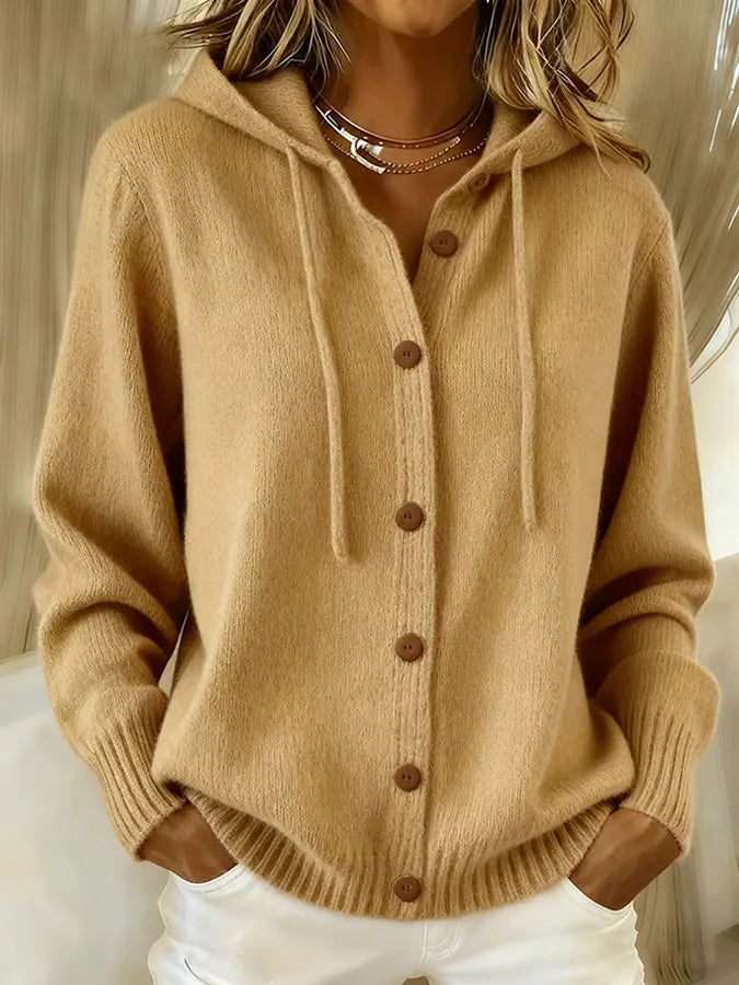 Victoire - Legere Kapuzen-Strickjacke