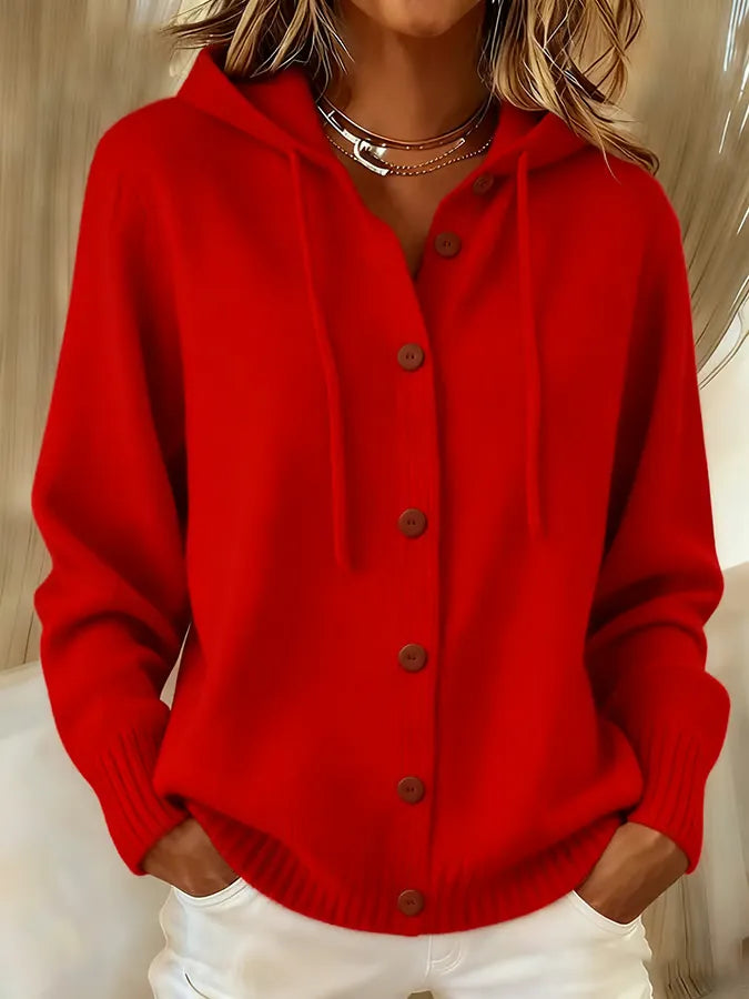 Victoire - Legere Kapuzen-Strickjacke
