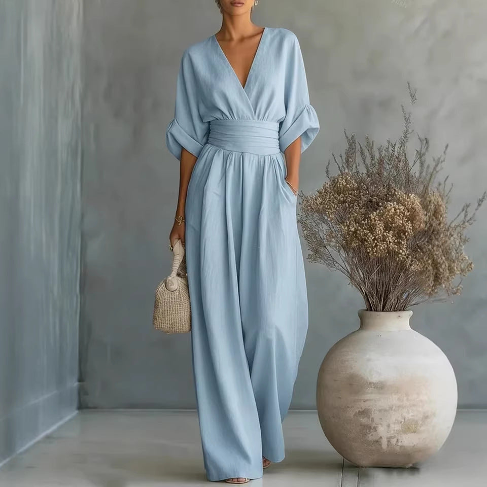 Isabela - Maxikleid mit V-Ausschnitt