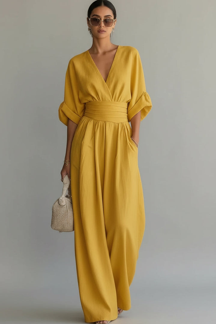 Isabela - Maxikleid mit V-Ausschnitt
