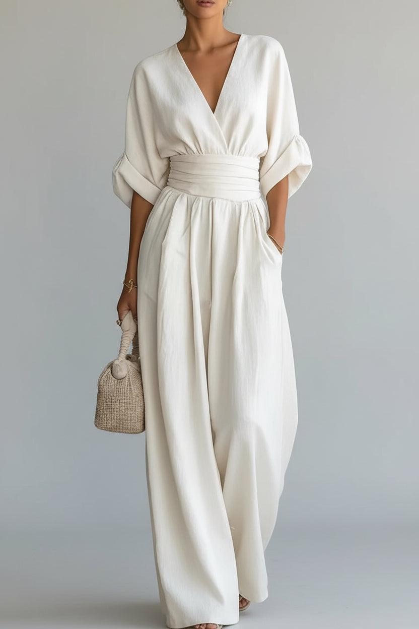 Isabela - Maxikleid mit V-Ausschnitt