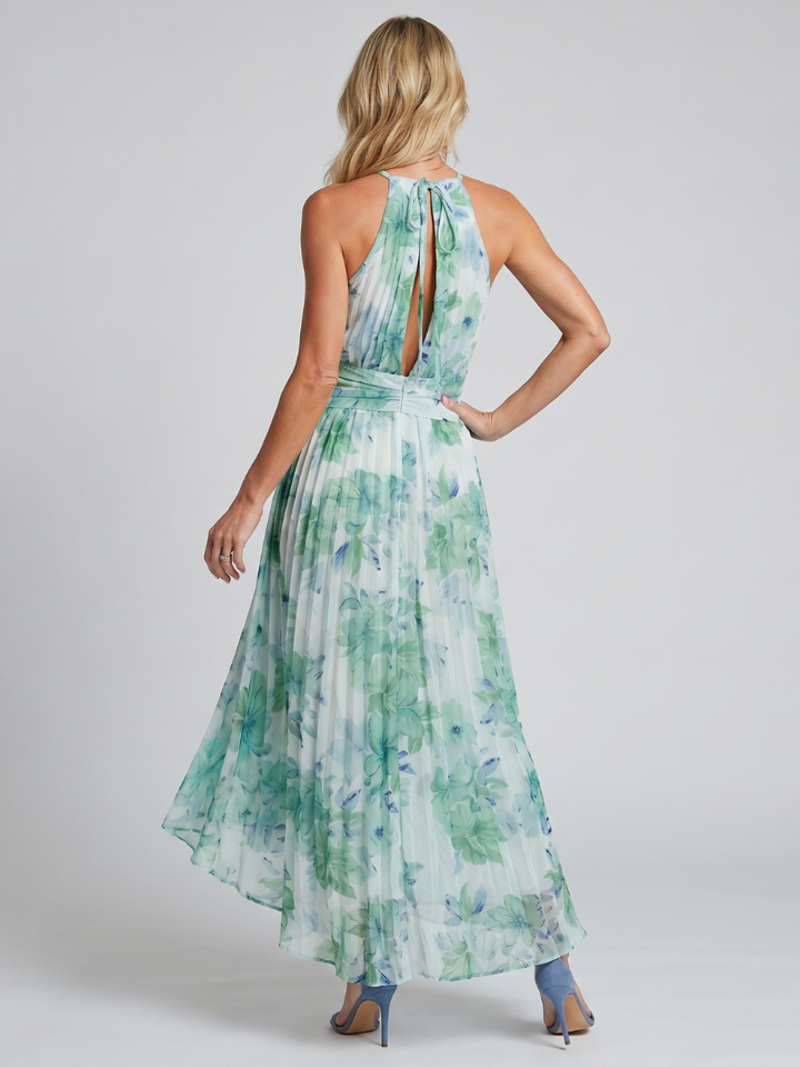 Portia - Plissiertes Neckholderkleid