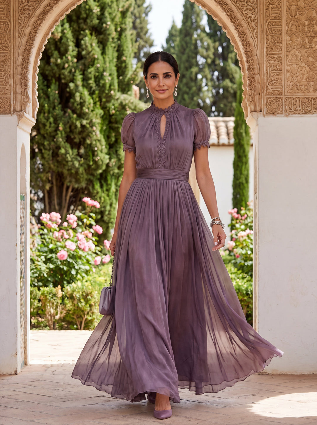 Flavia - Kleid mit Tropfenausschnitt