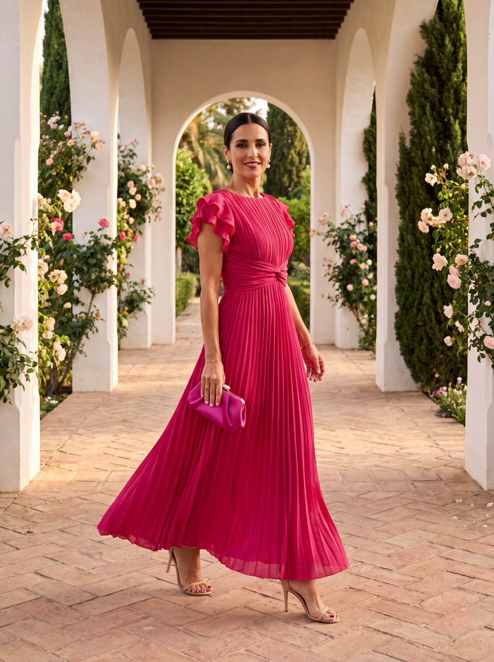 Selena - Plissiertes Abendkleid