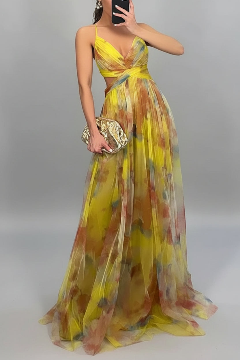 Marbella - Geblümtes Maxikleid