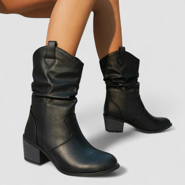 Eleanora | Slouch-Stiefel mit Absatz