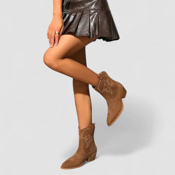 Darcy | Bestickte Western-Stiefeletten