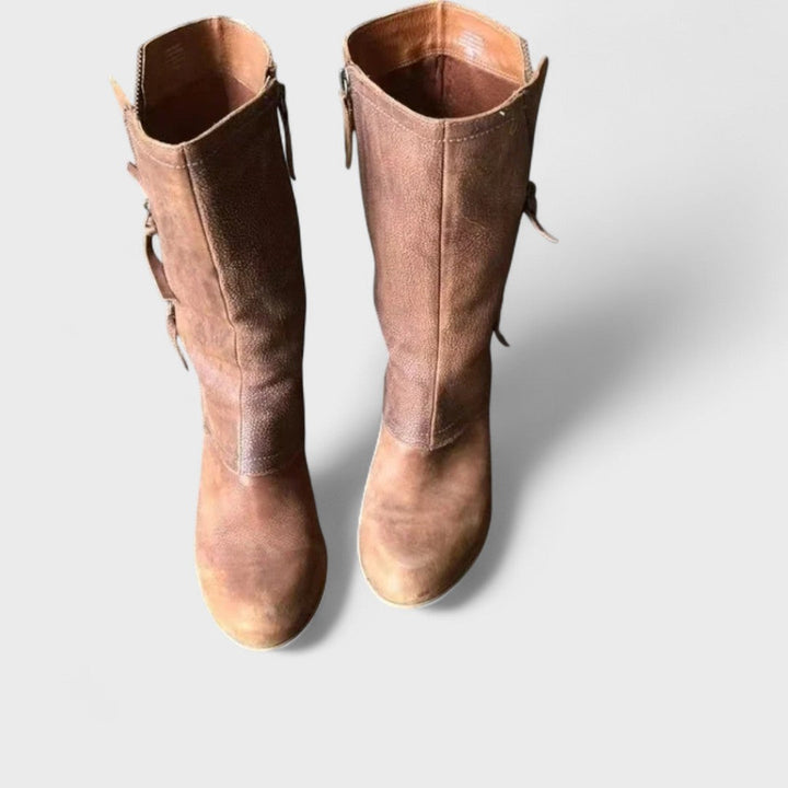 Alma - Vintage Stiefel bis zur Wadenmitte