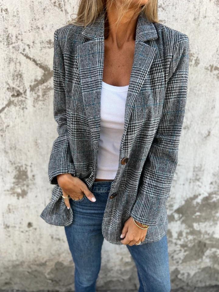 Milly - Karierter Strukturierter Blazer