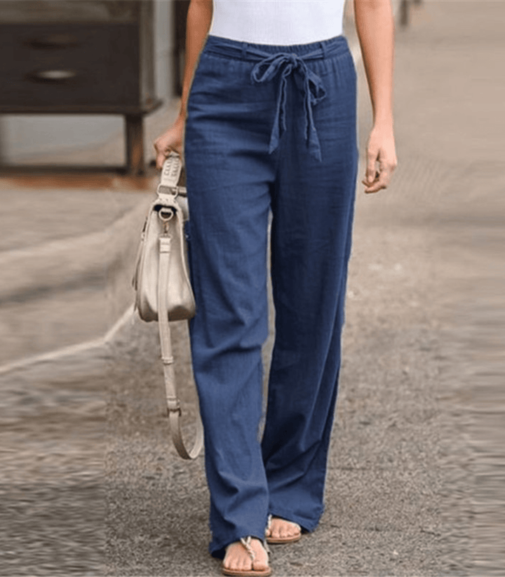 Joleen - Damen Freizeitpants mit Kordelzug und elastischem Bund