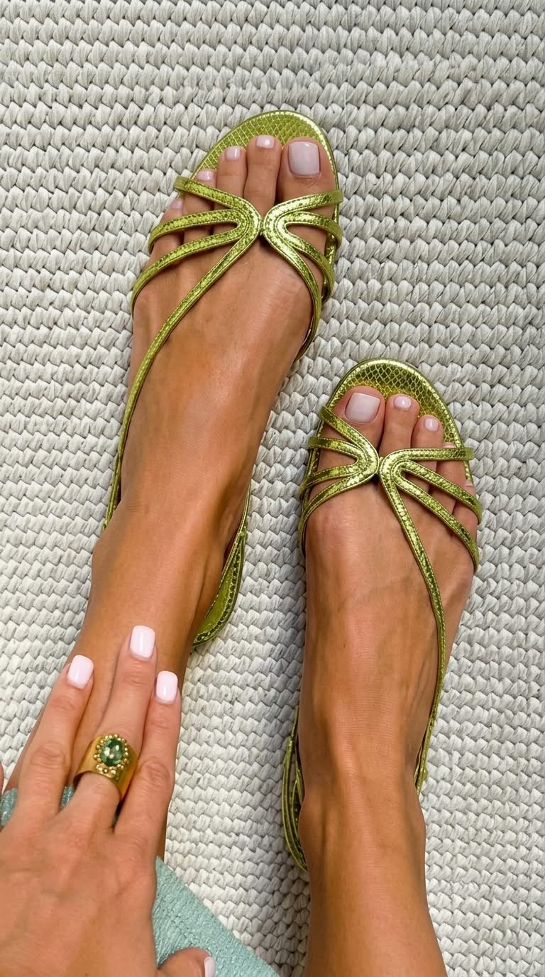 Emilia – Goldene Sommer-Eleganz-Sandalen