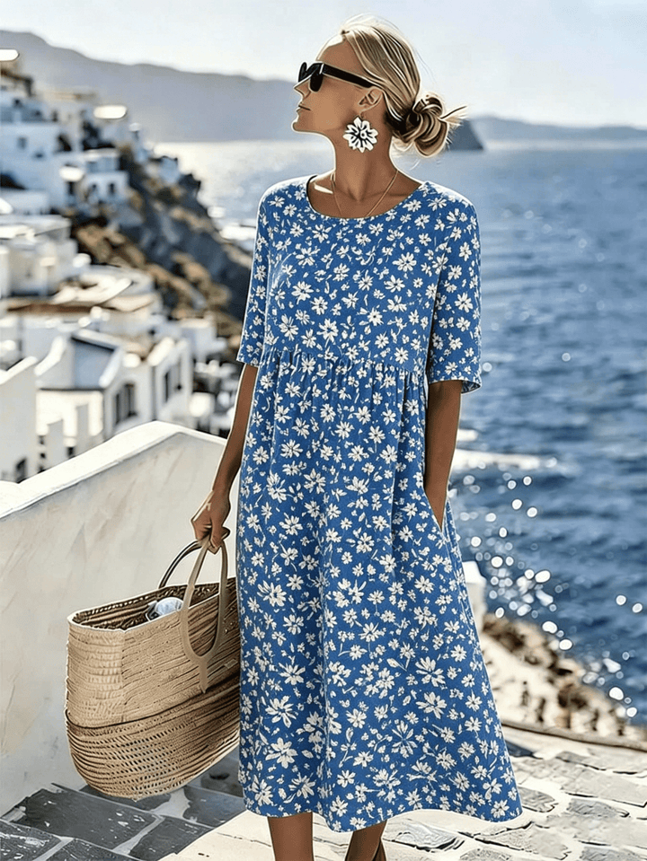 Greta - Elegantes Geblümtes Sommerkleid