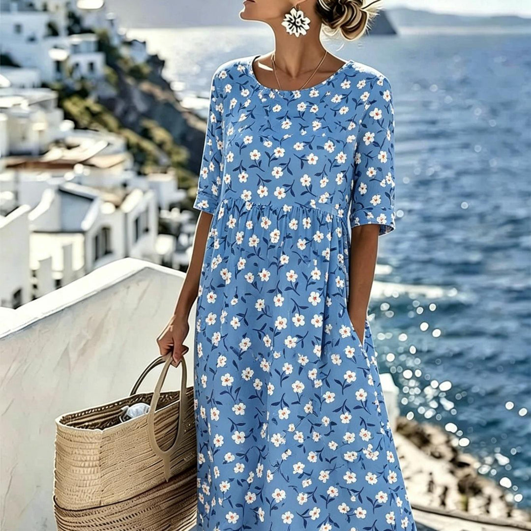 Lilli - Elegantes Geblümtes Sommerkleid