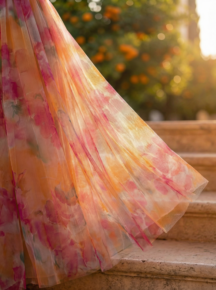Marbella - Geblümtes Maxikleid