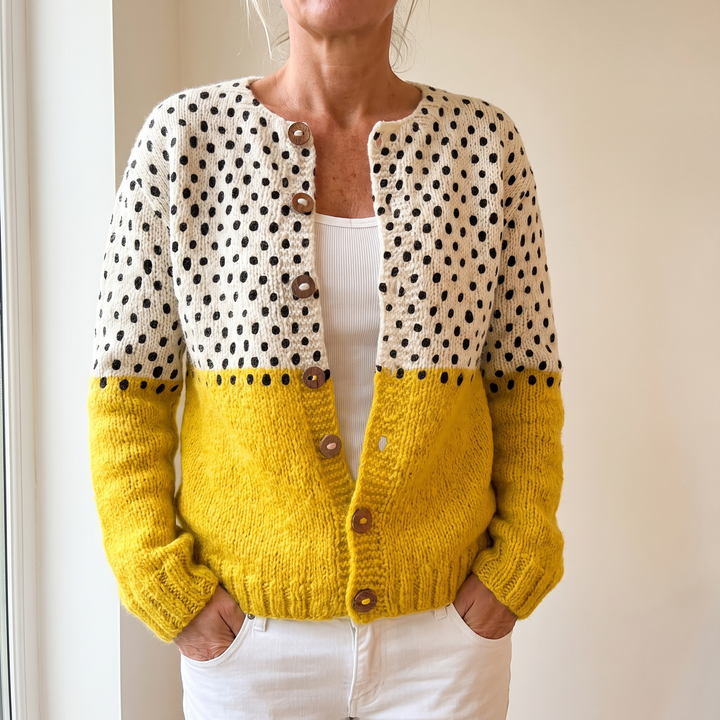 Liesel - Zweifarbige Strickjacke
